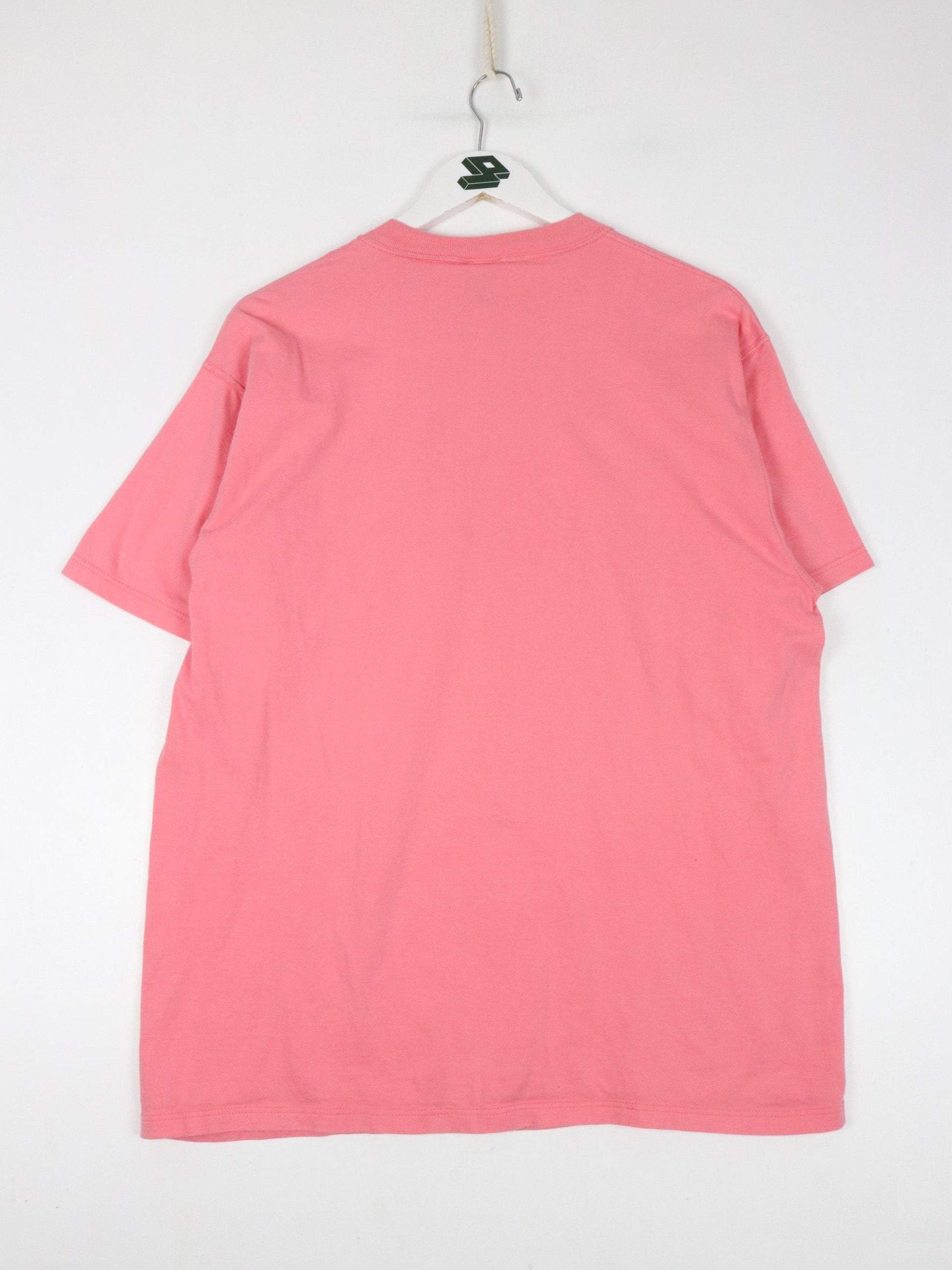 Vintage Russell Athletic T Shirt Mens Large Pink Pocket