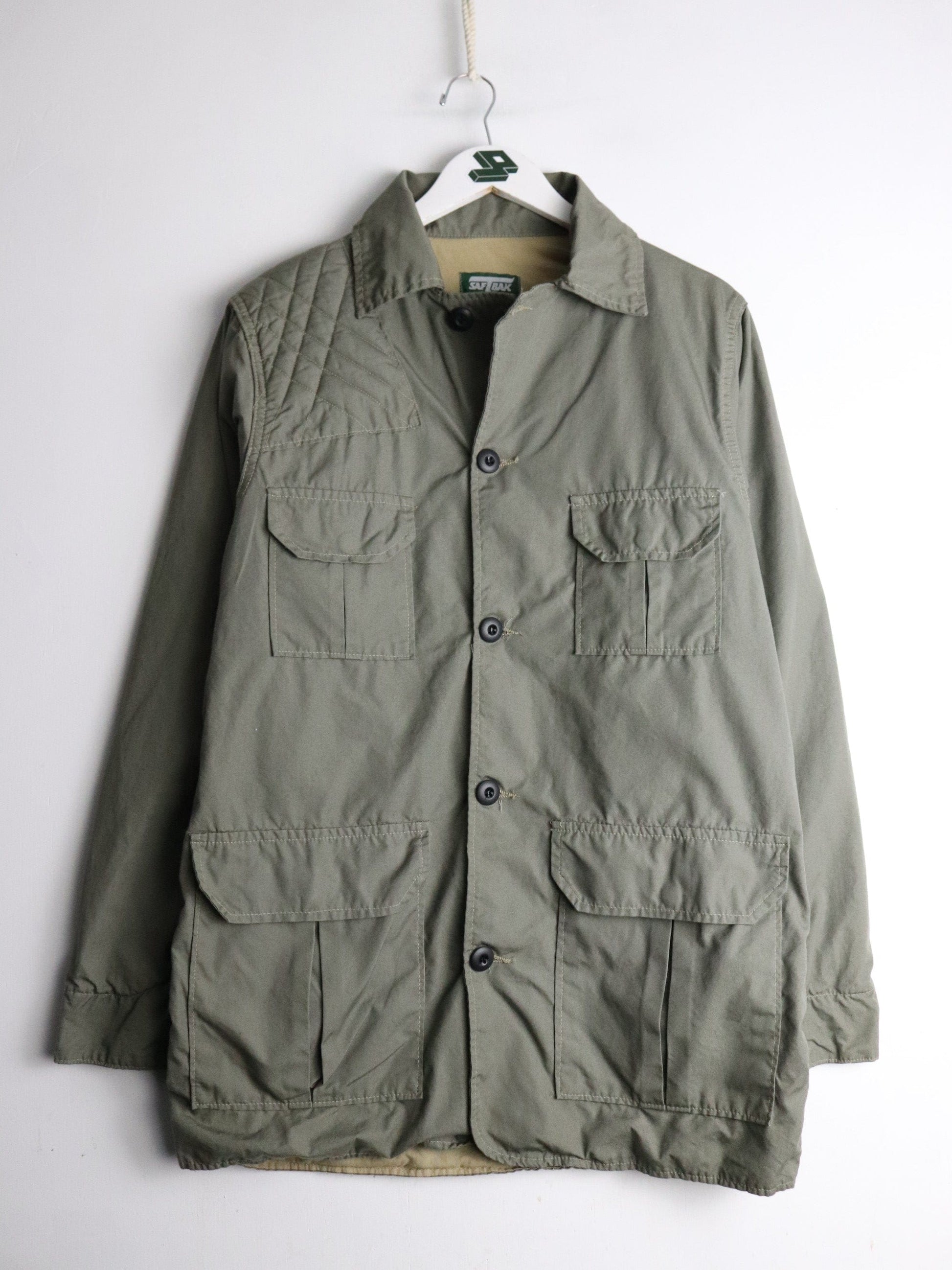 Vintage Saftbak Jacket Mens Medium Green Hunting from propervintagecanada