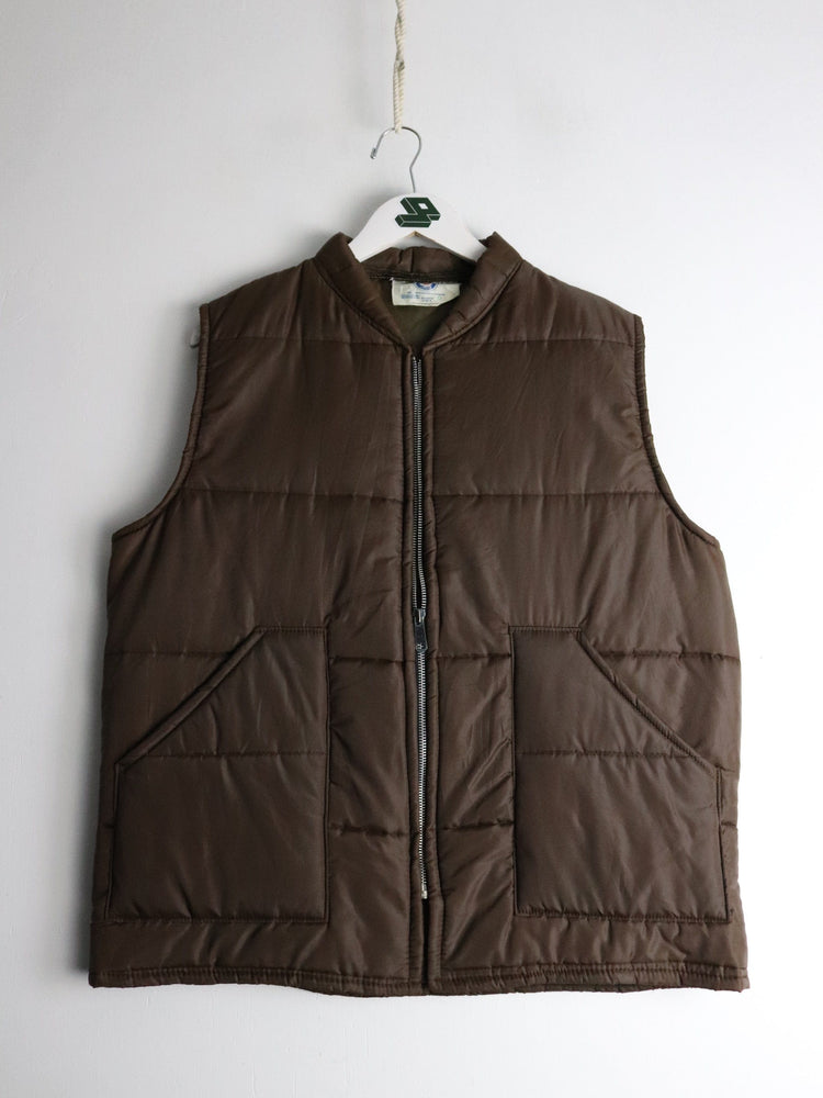Vintage Saint Hill Group Jacket Mens Large Brown Vest from propervintagecanada