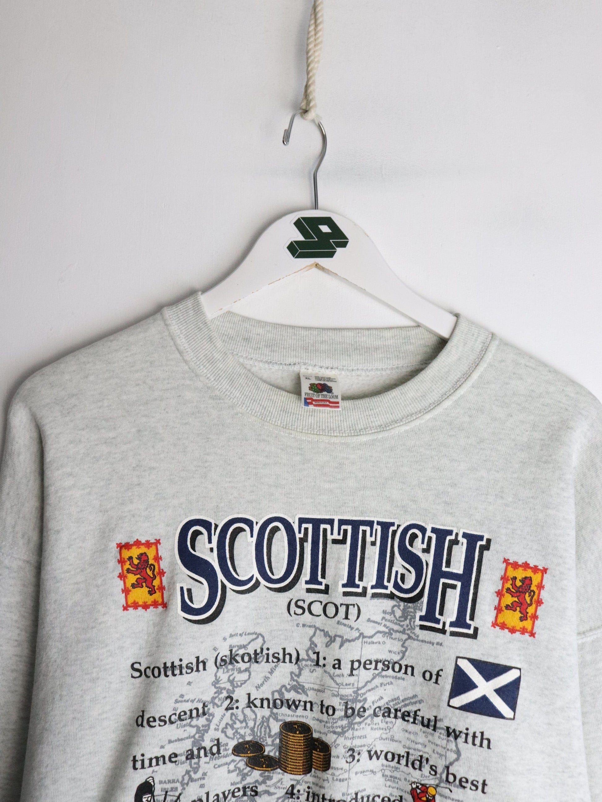Vintage Scotland Sweatshirt Mens XL Grey from propervintagecanada