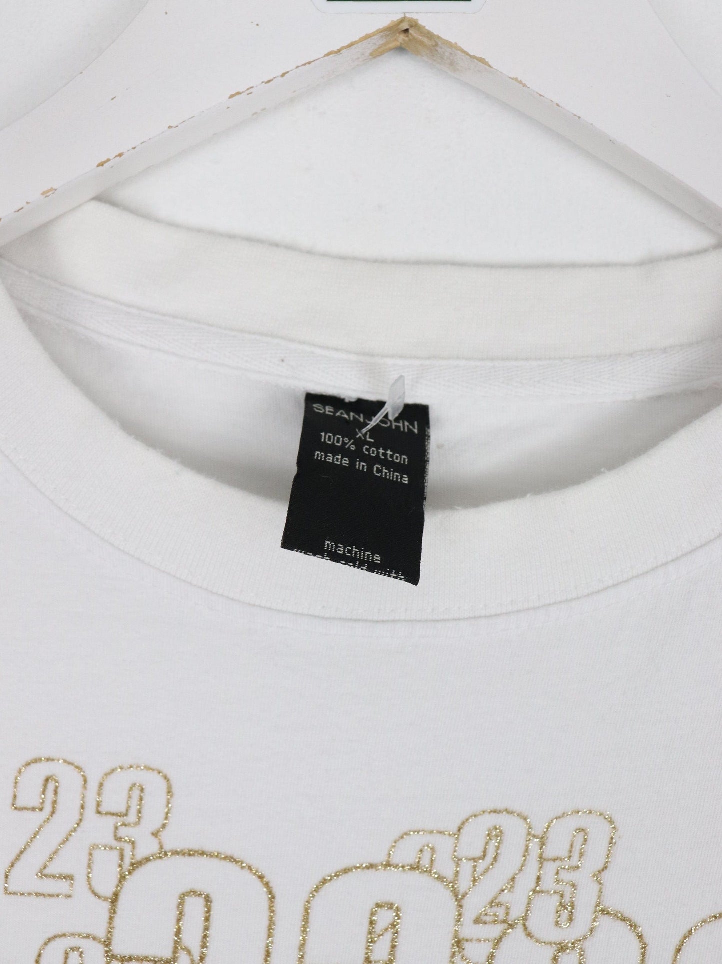 Vintage Sean John T Shirt Mens XL White Y2K