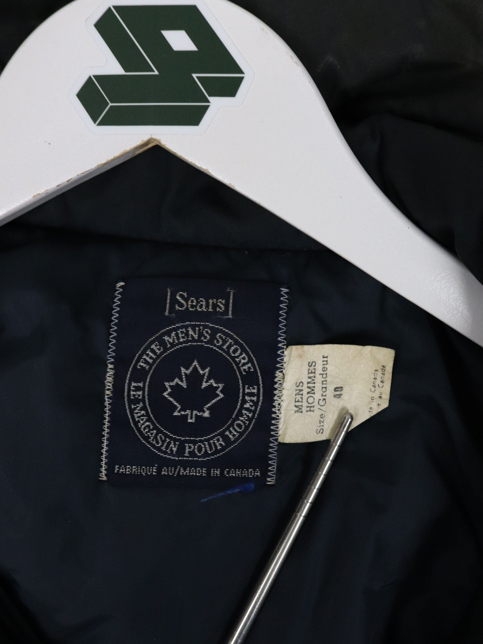 Vintage Sears Jacket Mens 40 Medium Blue Parka Coat