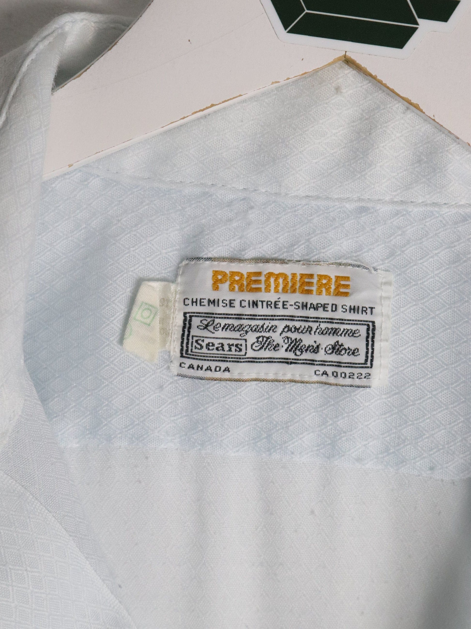 Vintage Sears Shirt Mens Small Blue Button Up from propervintagecanada