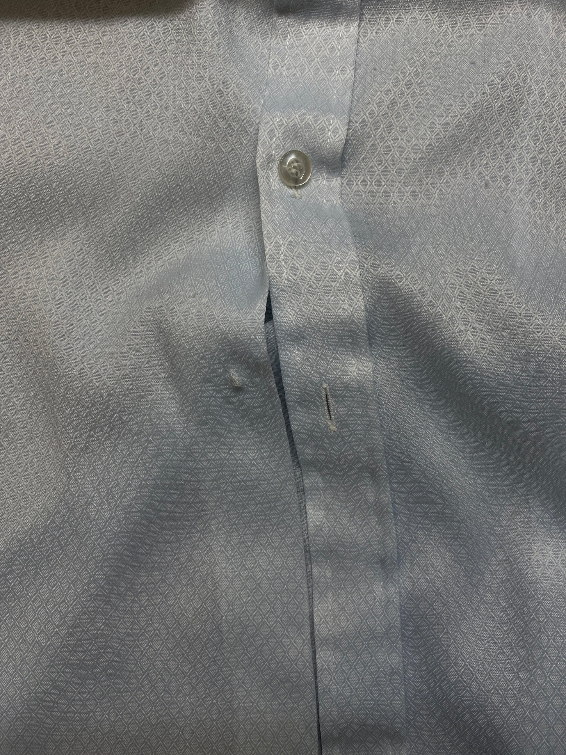 Vintage Sears Shirt Mens Small Blue Button Up from propervintagecanada