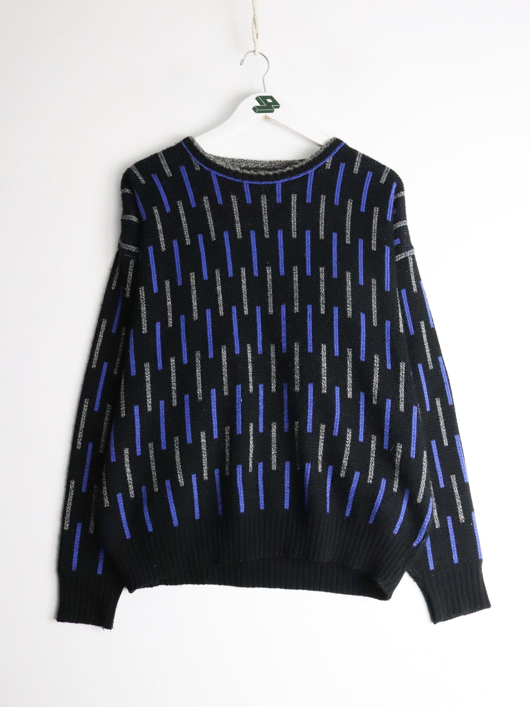 Vintage Sears Sweater Mens Large Black Knit from propervintagecanada