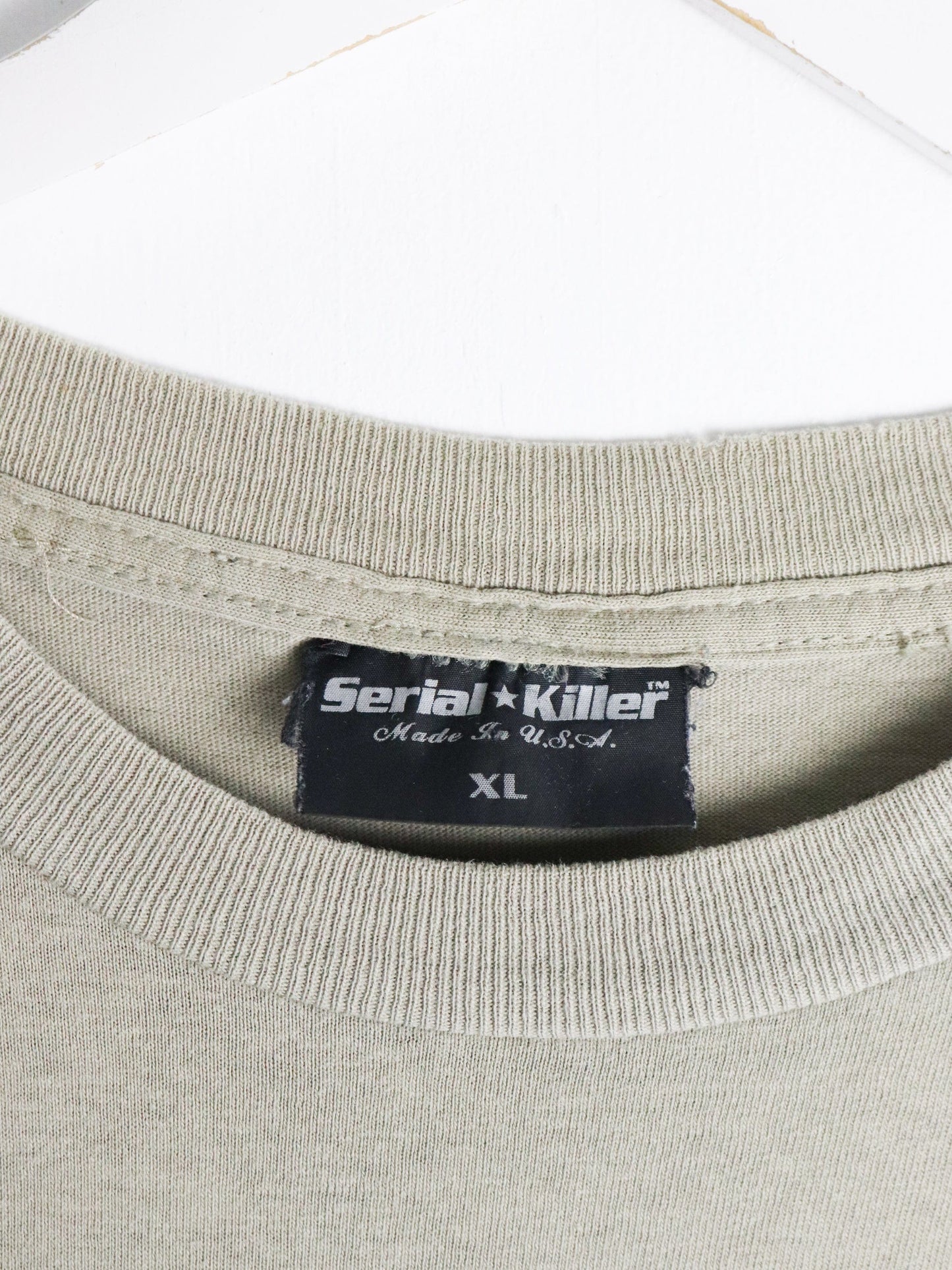 Vintage Serial Killer T Shirt Mens XL Green Scarface from propervintagecanada