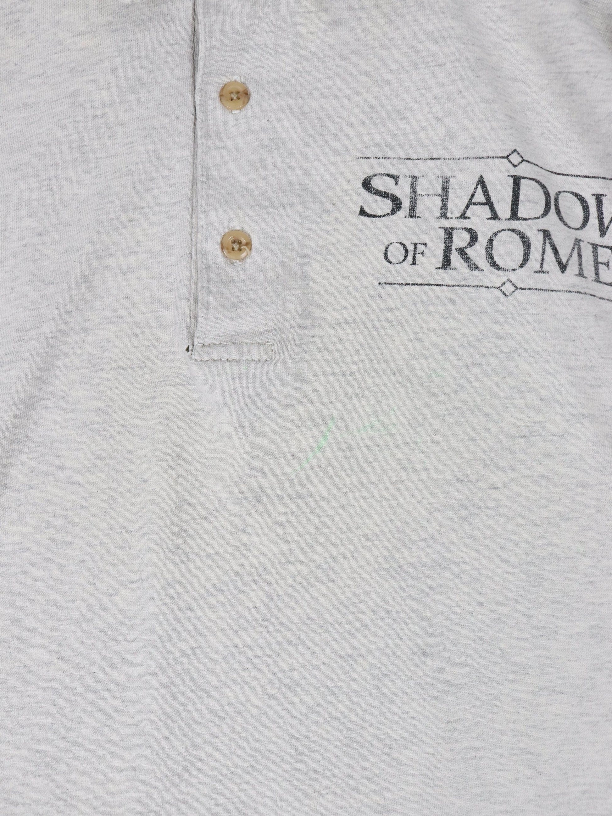 Vintage Shadow of Rome Polo Shirt Mens XL Grey Capcom Promo Video Game