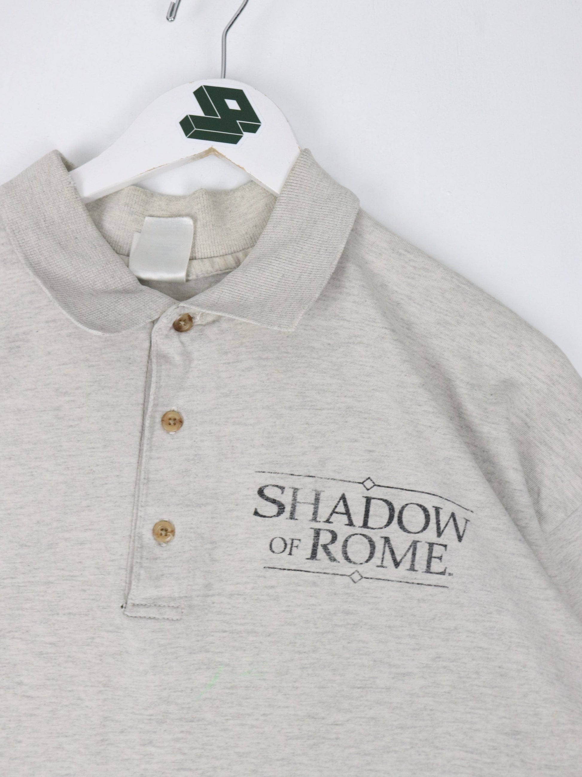 Vintage Shadow of Rome Polo Shirt Mens XL Grey Capcom Promo Video Game