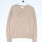 Vintage Shirt Tales Sweater Fits Mens Small Brown Knit V Neck from propervintagecanada