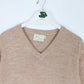 Vintage Shirt Tales Sweater Fits Mens Small Brown Knit V Neck from propervintagecanada