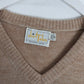 Vintage Shirt Tales Sweater Fits Mens Small Brown Knit V Neck from propervintagecanada