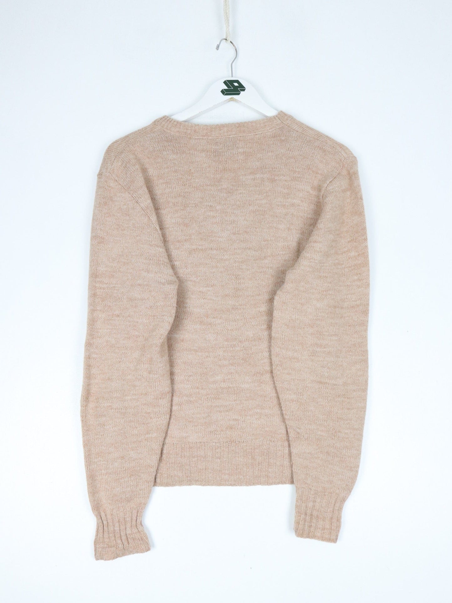 Vintage Shirt Tales Sweater Fits Mens Small Brown Knit V Neck from propervintagecanada