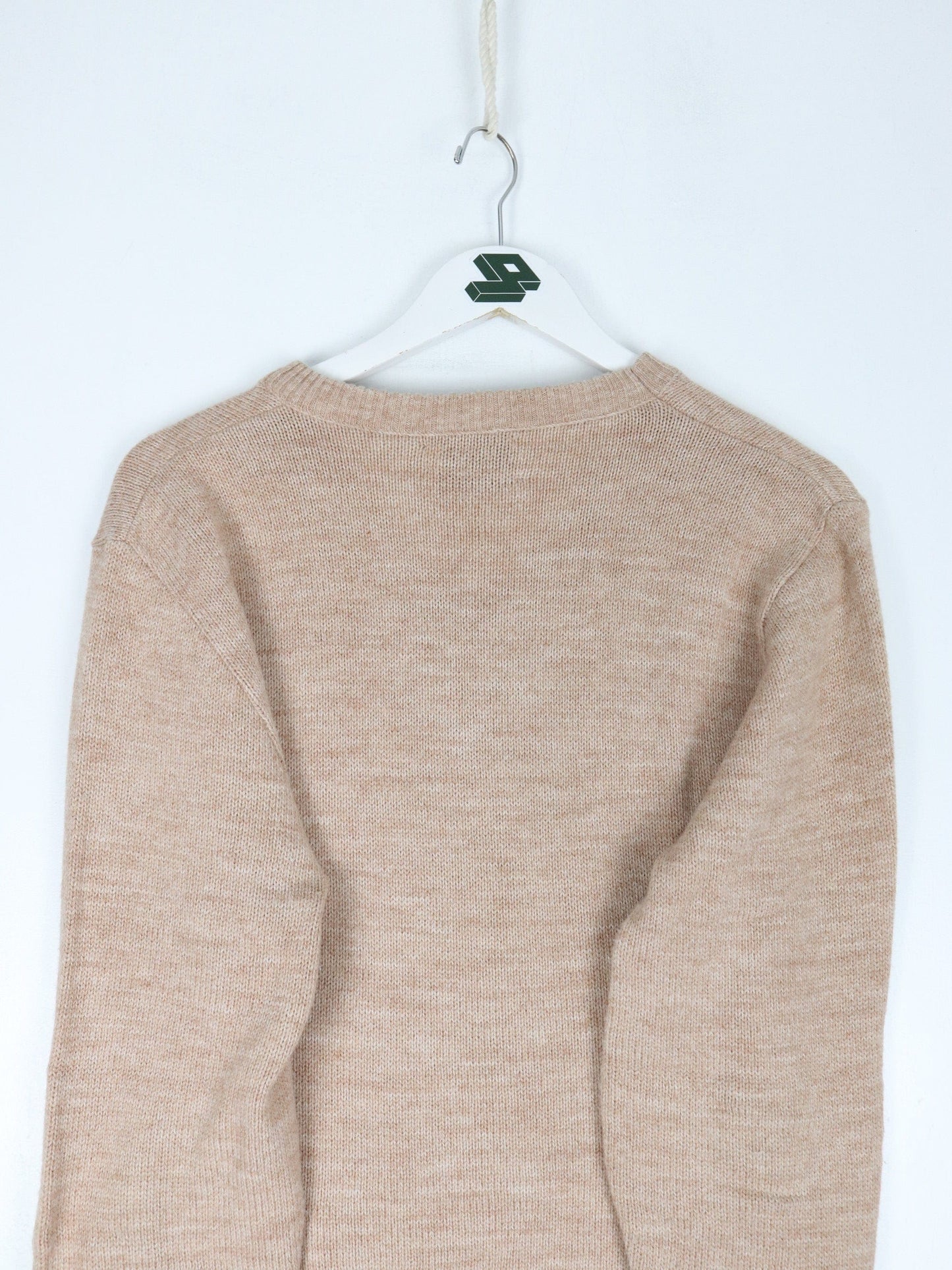 Vintage Shirt Tales Sweater Fits Mens Small Brown Knit V Neck from propervintagecanada
