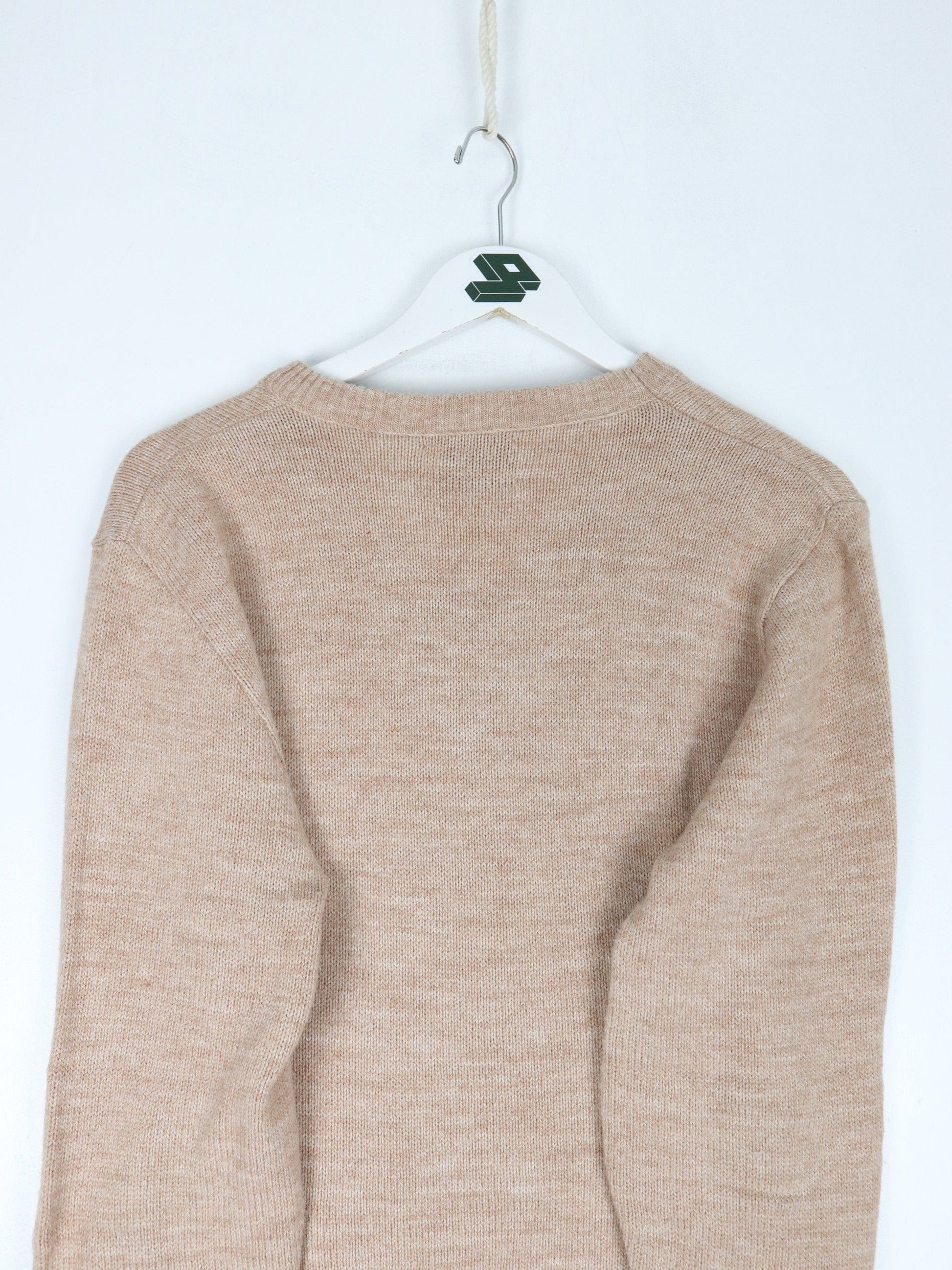 Vintage Shirt Tales Sweater Fits Mens Small Brown Knit V Neck from propervintagecanada