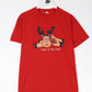 Vintage Shop 'Til You Drop T Shirt Fits Mens L Red 80s Holidays