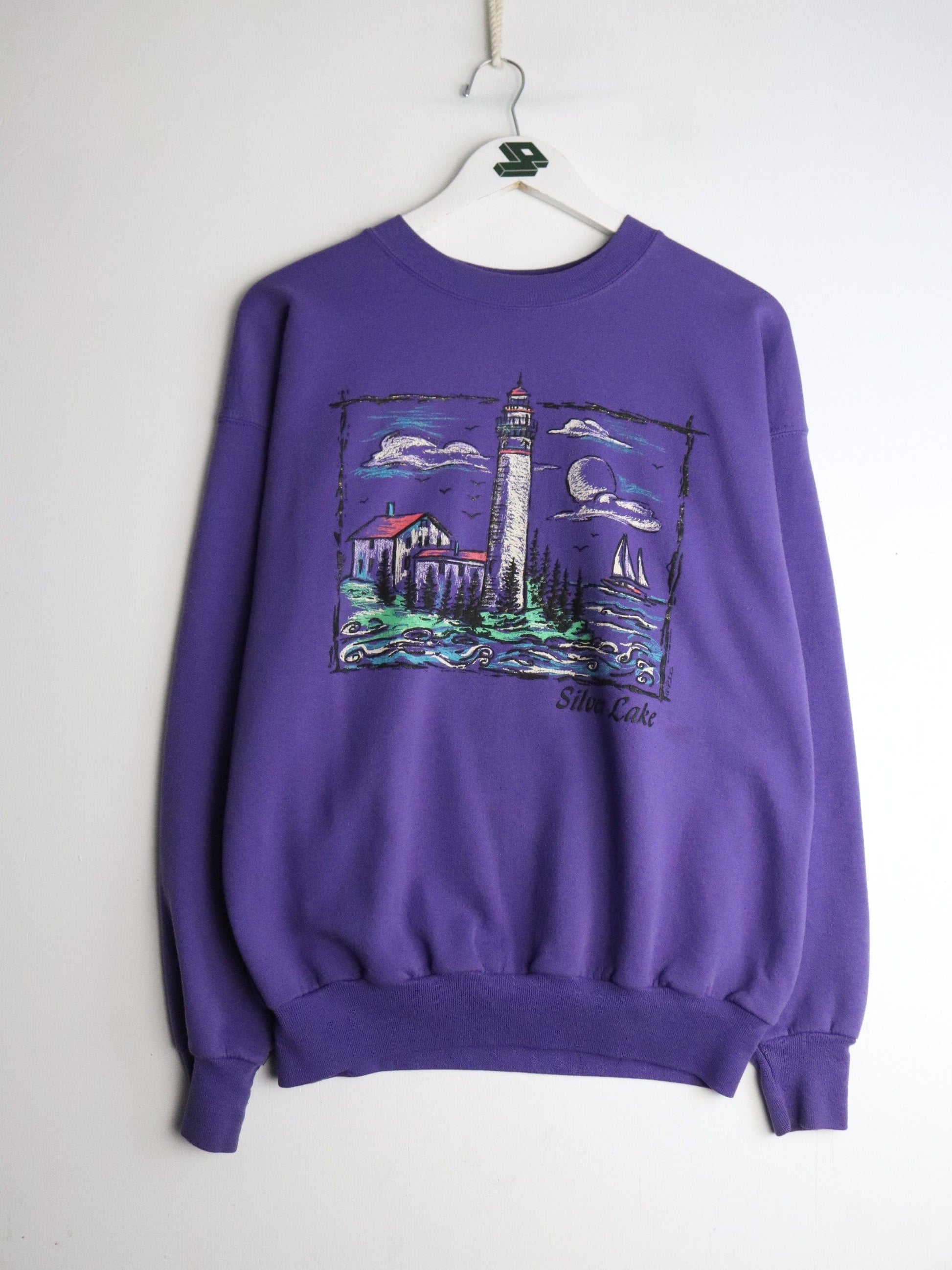 Vintage Silver Lake Sweatshirt Mens Large Purple from propervintagecanada