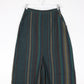 Vintage Skirt Womens 24 Green Striped Casual from propervintagecanada
