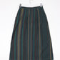 Vintage Skirt Womens 24 Green Striped Casual from propervintagecanada