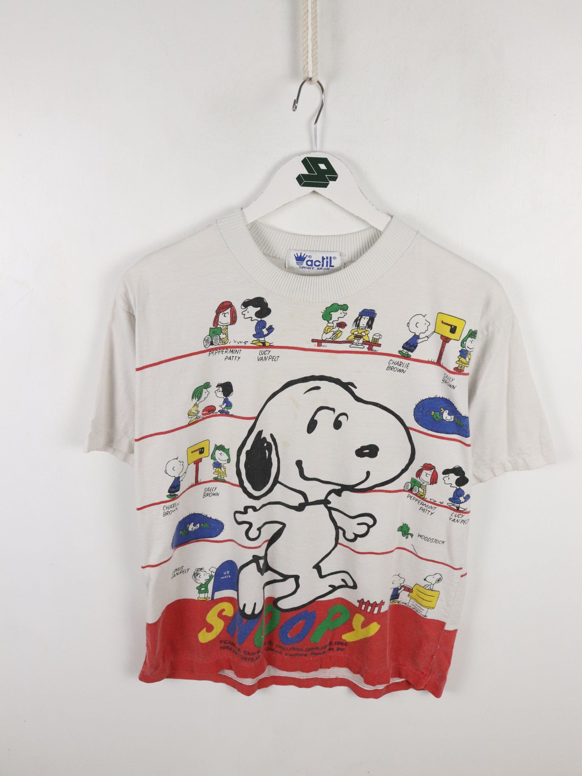 vintage snoopy tシャツ Vintage Snoopy T Shirt Youth M/L White – Proper Vintage