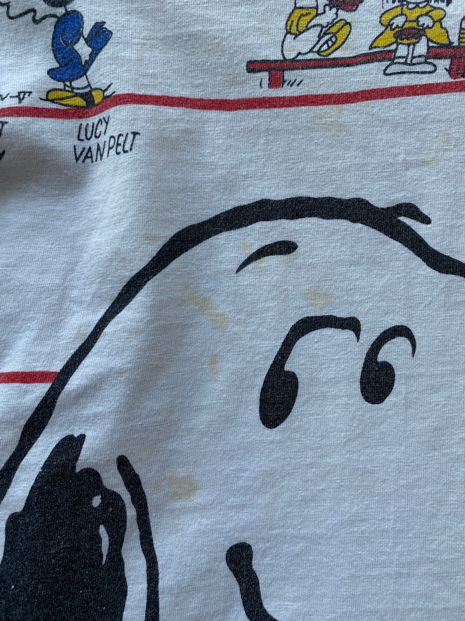 Vintage Snoopy T Shirt Youth M/L White from propervintagecanada
