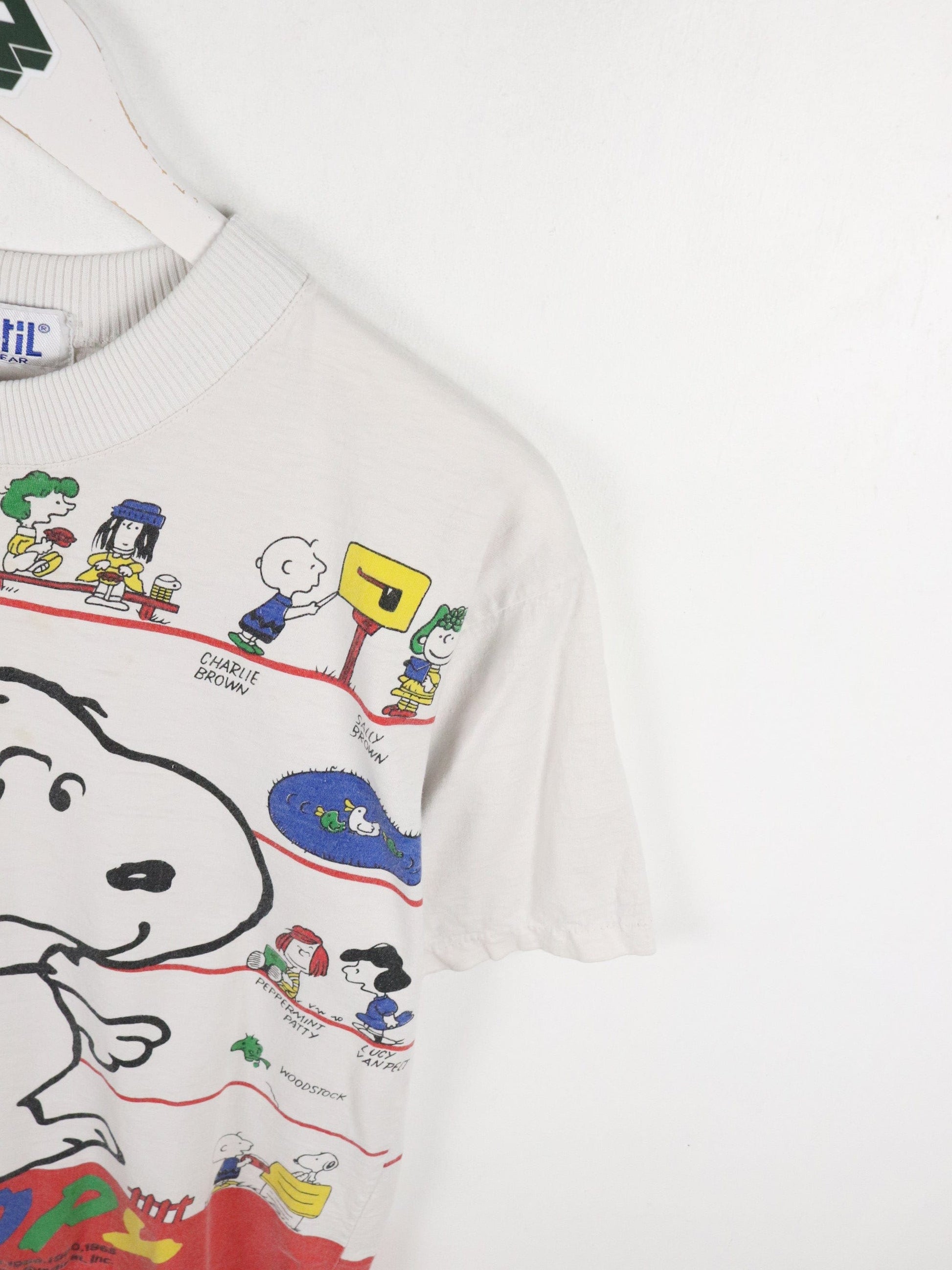 Vintage Snoopy T Shirt Youth M/L White from propervintagecanada
