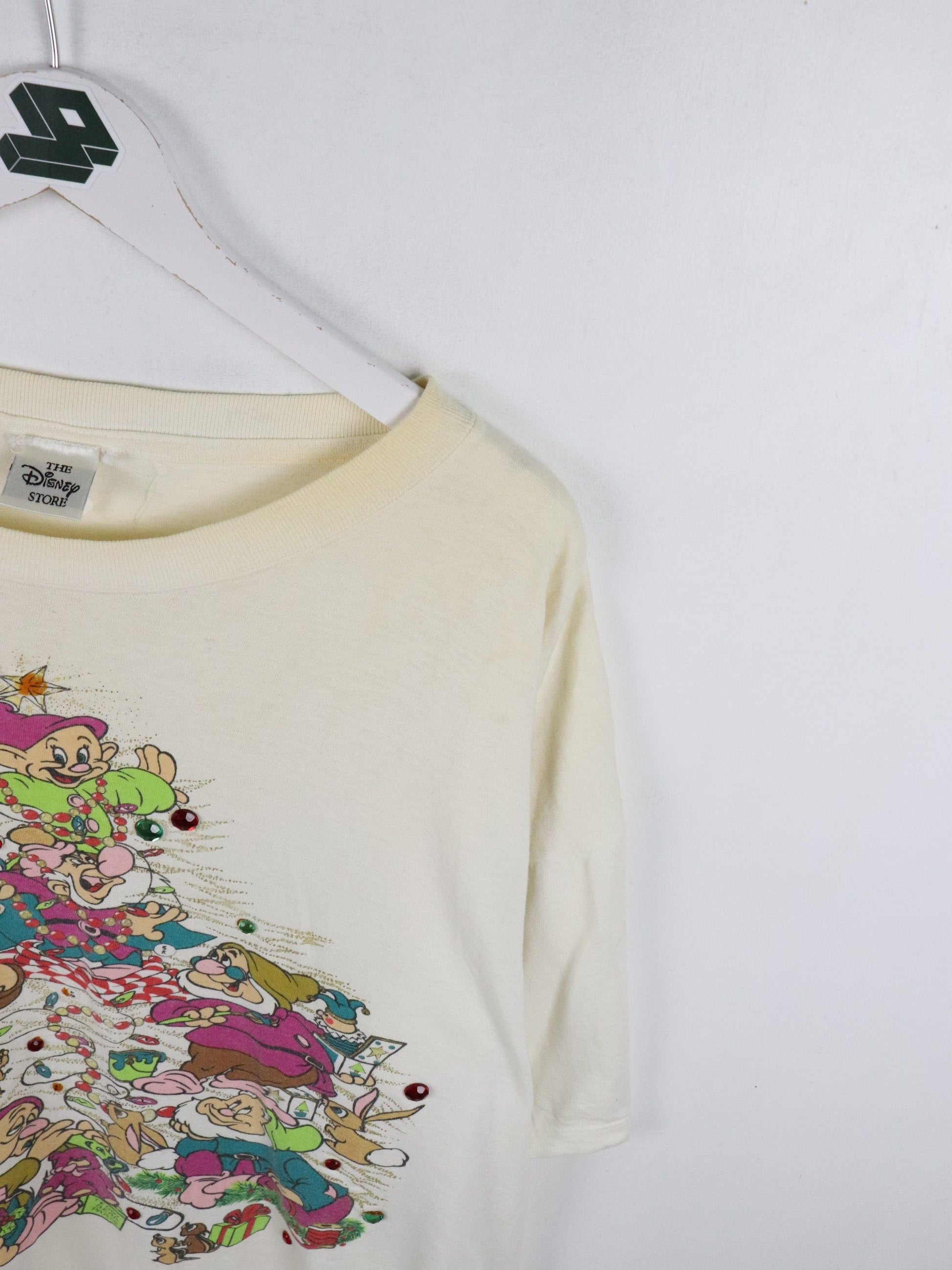 Vintage Snow White Christmas T Shirt Mens XL White Disney from propervintagecanada