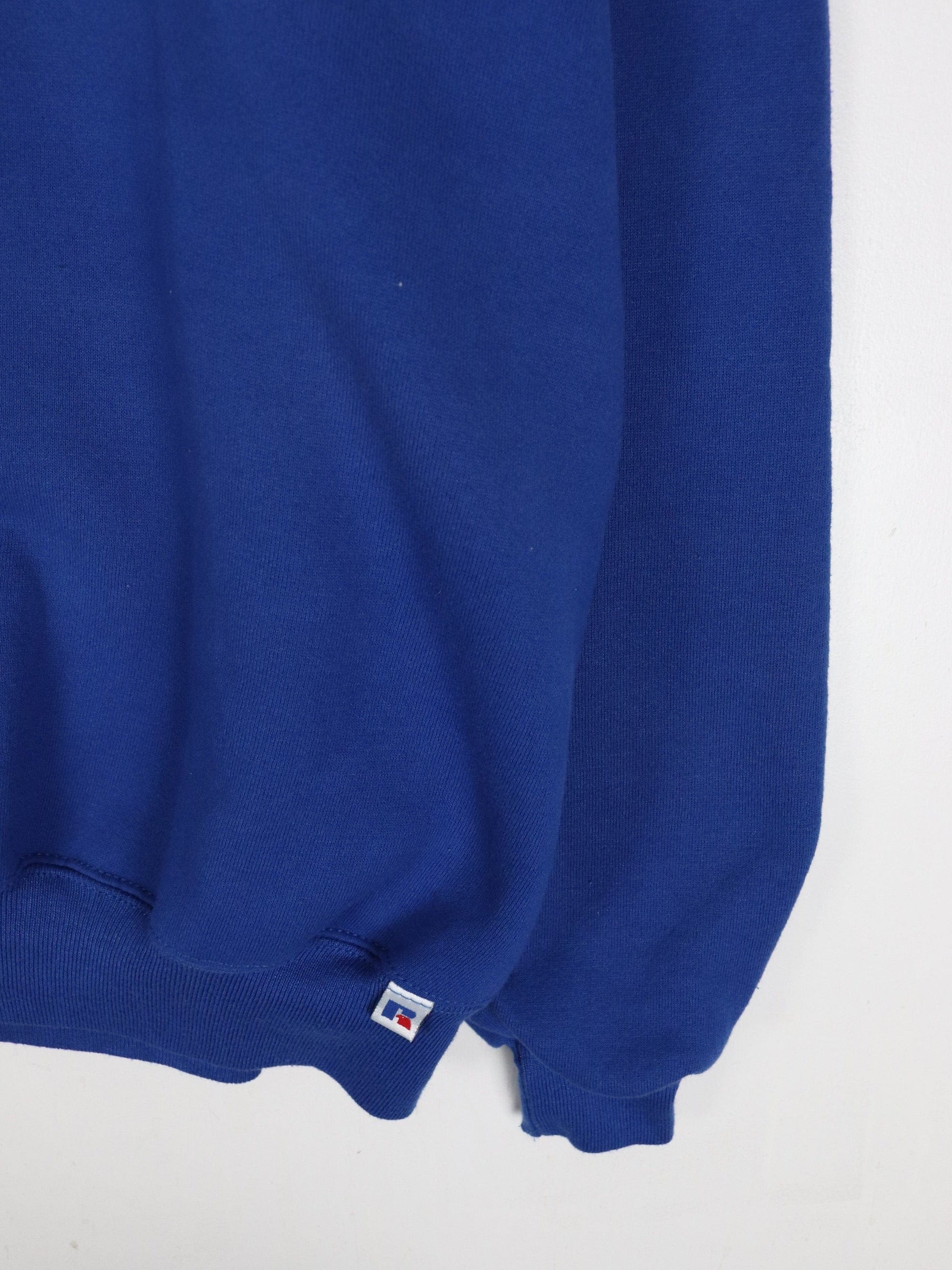 Vintage Sound Investments Sweatshirt Fits Mens Large Blue Russell Athletic from propervintagecanada