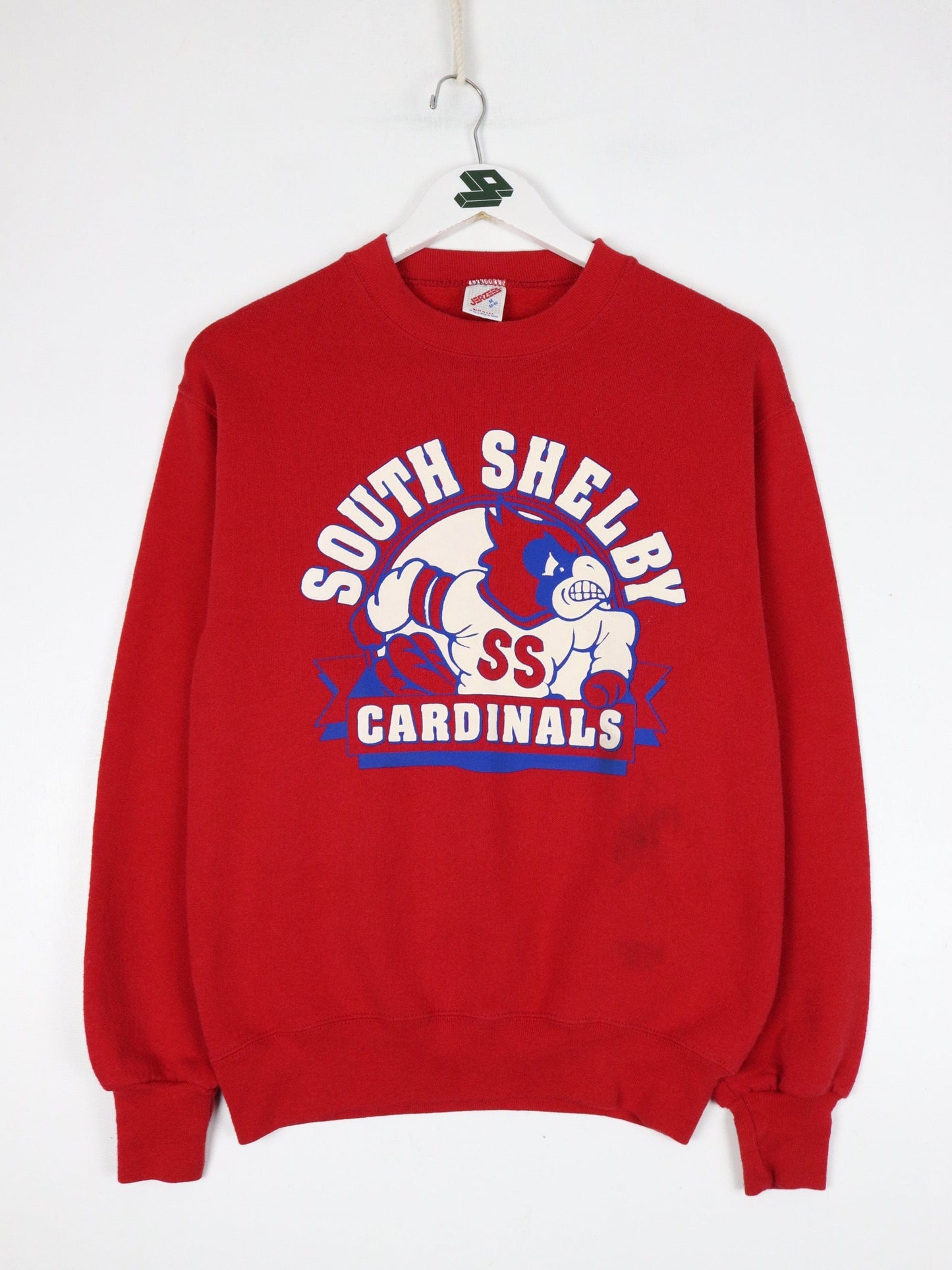 Vintage South Shelby Cardinals Sweatshirt Fits Mens XS/S Red 90s from propervintagecanada