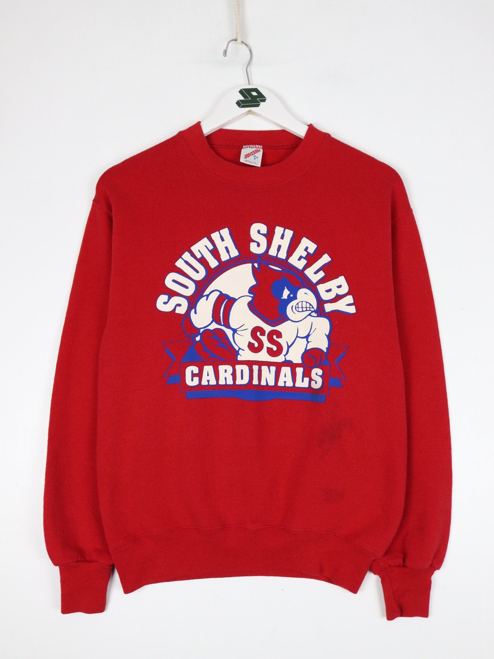 Vintage South Shelby Cardinals Sweatshirt Fits Mens XS/S Red 90s from propervintagecanada