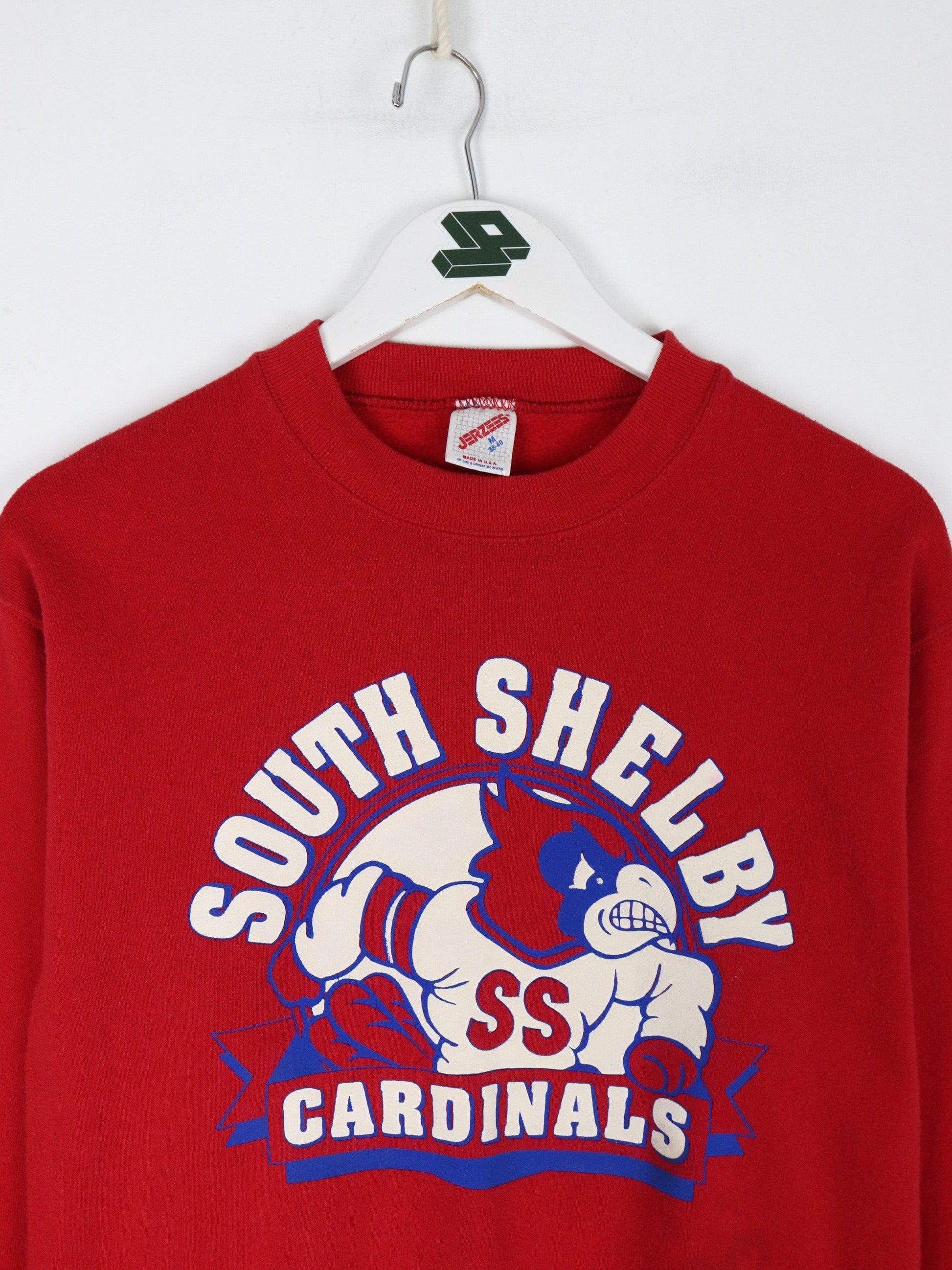 Vintage South Shelby Cardinals Sweatshirt Fits Mens XS/S Red 90s from propervintagecanada