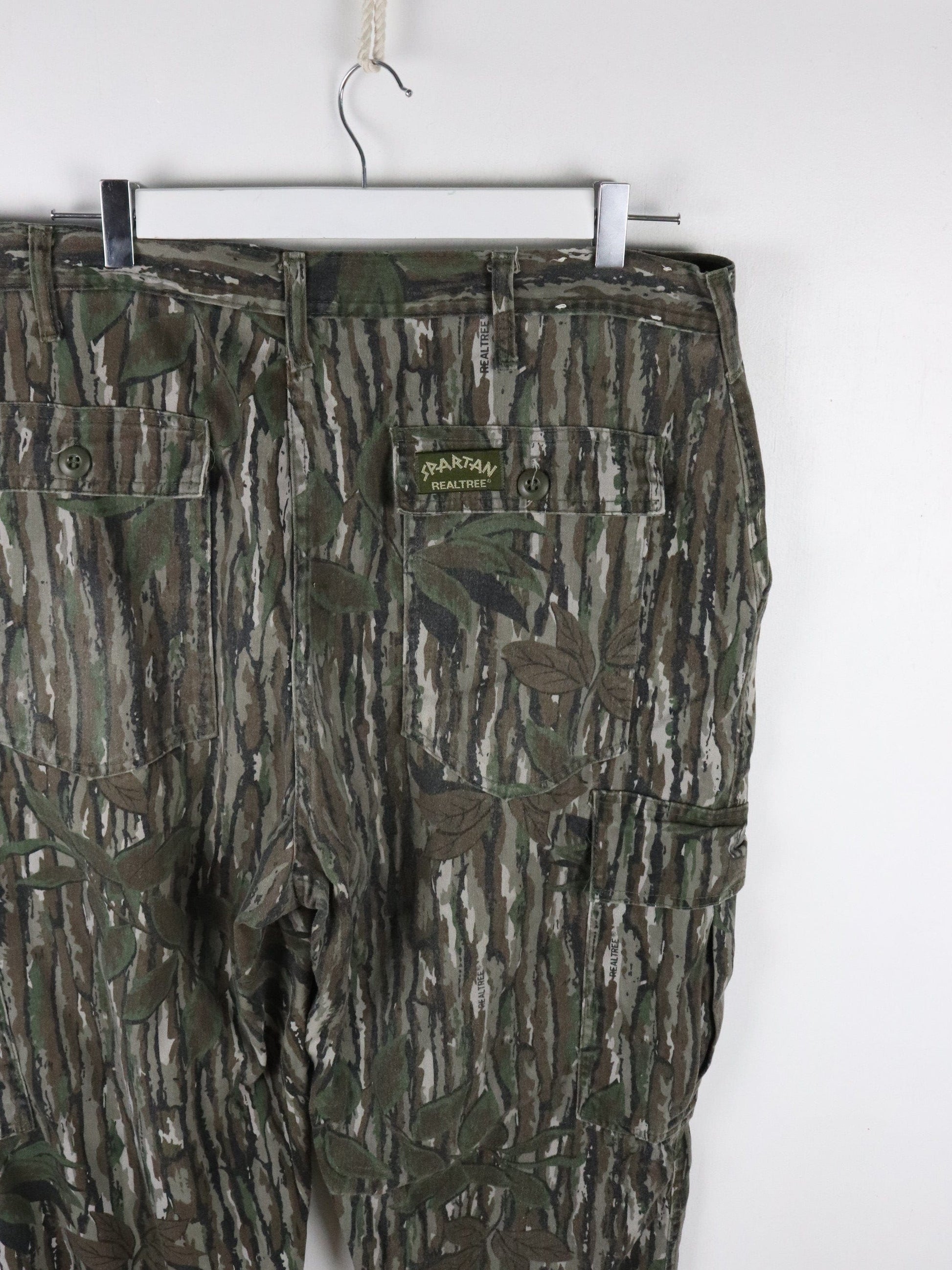 Vintage Spartan Pants Mens 38 x 34 Brown Tree Camo Cargo from propervintagecanada