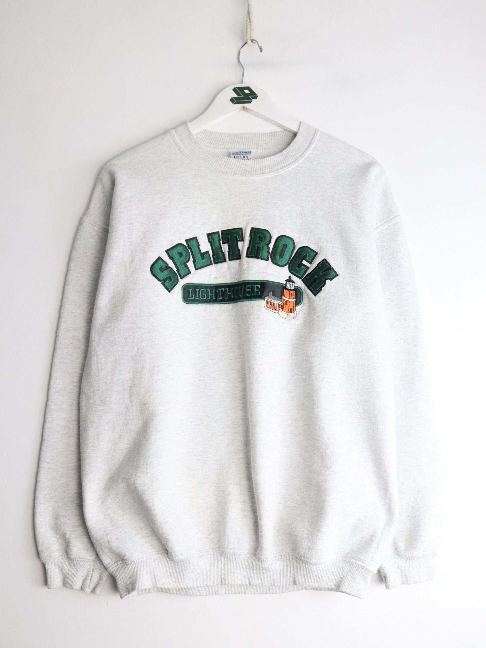 Vintage Splitrock Lighthouse Sweatshirt Mens Medium Grey from propervintagecanada