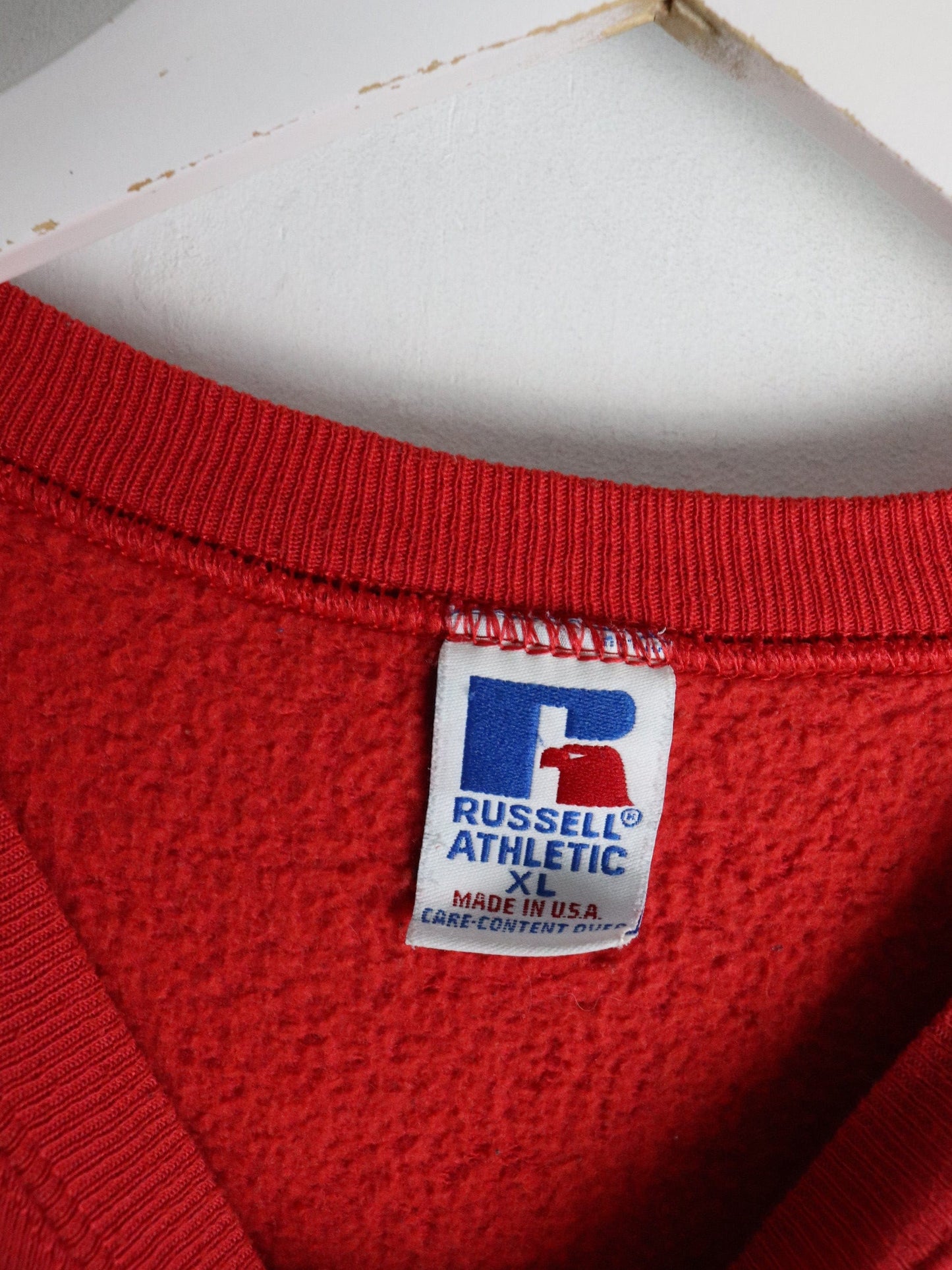 Vintage St. Francis College Sweatshirt Fits Mens Large Red Russell Athletic from propervintagecanada