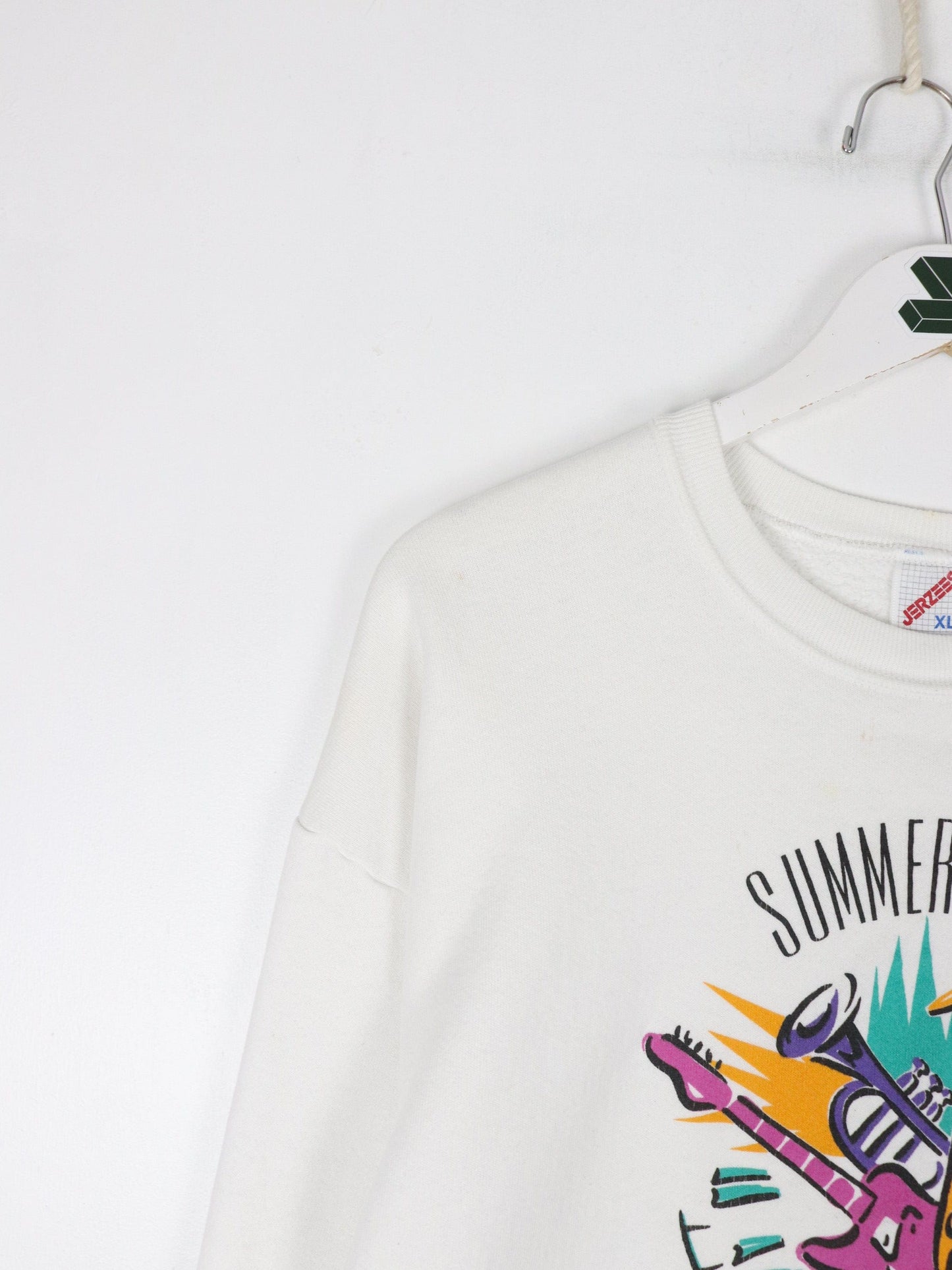 Vintage Summer Splash Preforming Arts Center Sweatshirt Fits Mens Large White from propervintagecanada