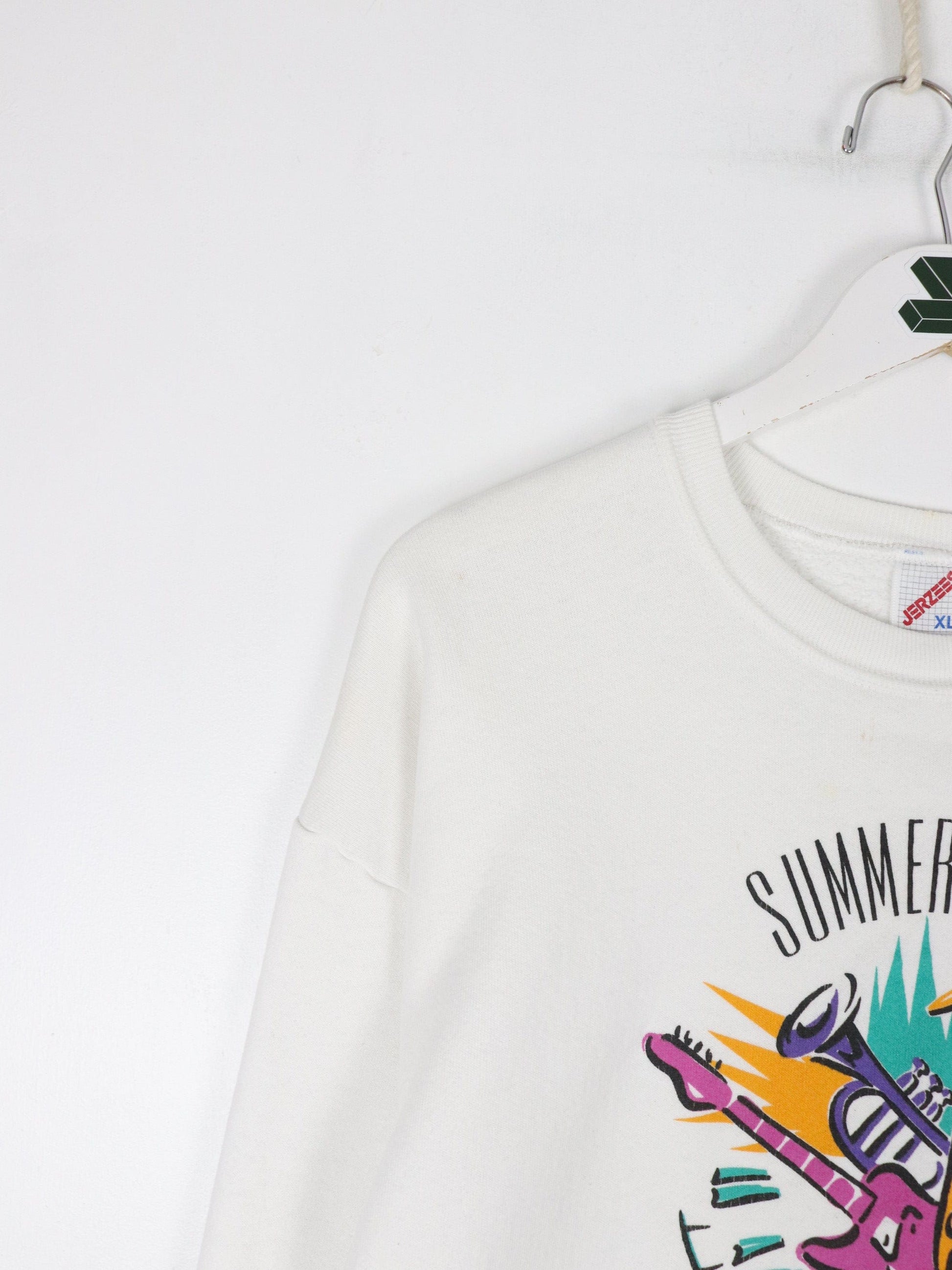 Vintage Summer Splash Preforming Arts Center Sweatshirt Fits Mens Large White from propervintagecanada