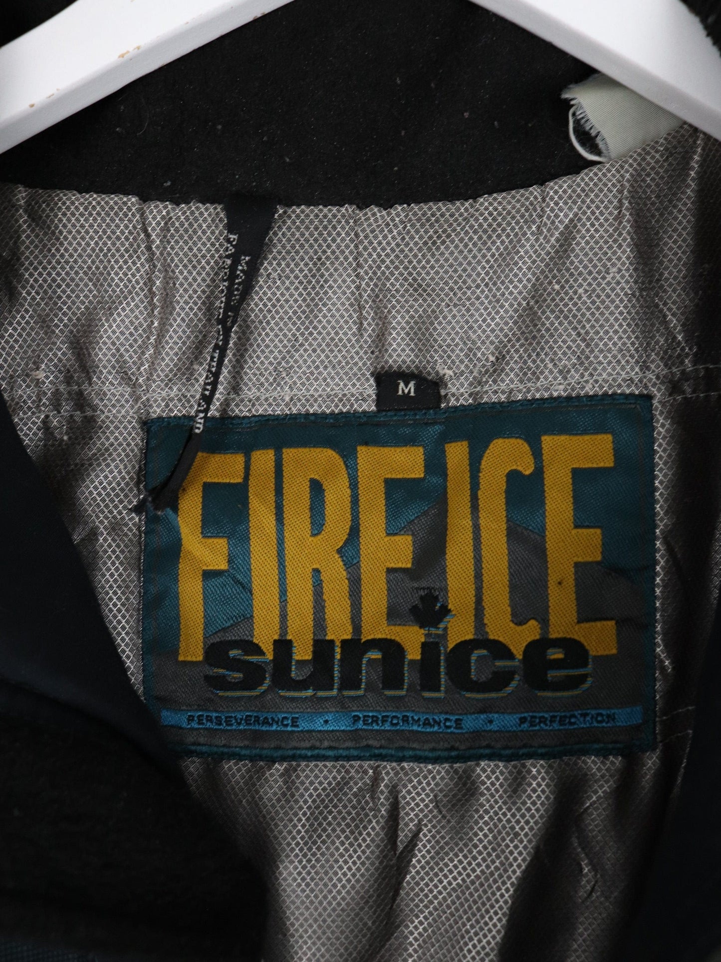 Vintage Sunice Jacket Mens Medium Black Fire Ice Ski Snowboarding Coat