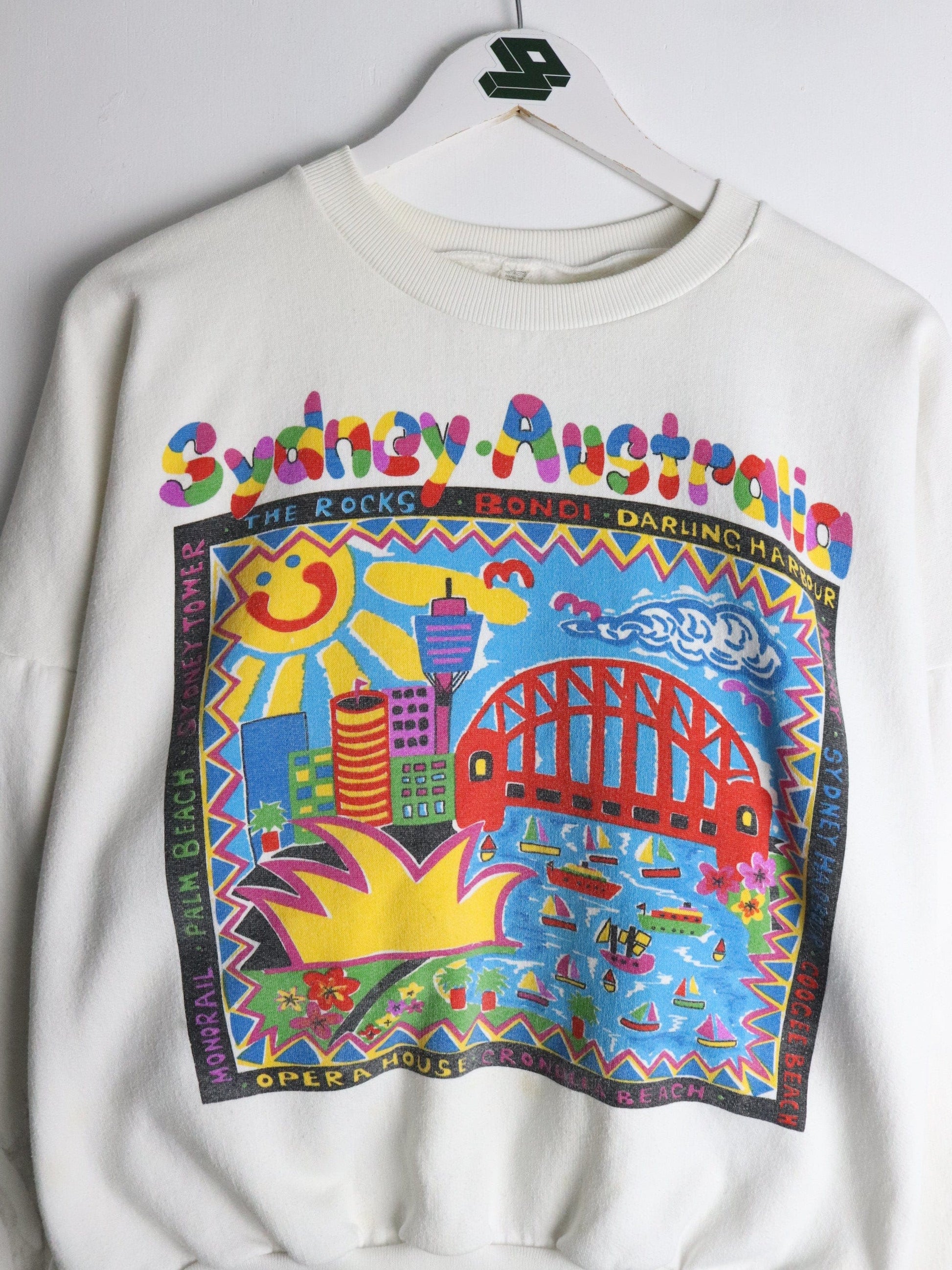 Vintage Sydney Australia Sweatshirt Fits Mens Medium White from propervintagecanada