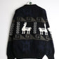 Vintage Tejidos Ruminahui Sweater Mens XL Blak Wool Cardigan from propervintagecanada