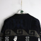 Vintage Tejidos Ruminahui Sweater Mens XL Blak Wool Cardigan from propervintagecanada