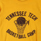 Vintage Tennessee Tech Basketball T Shirt Fits Mens XS Yellow 80s College