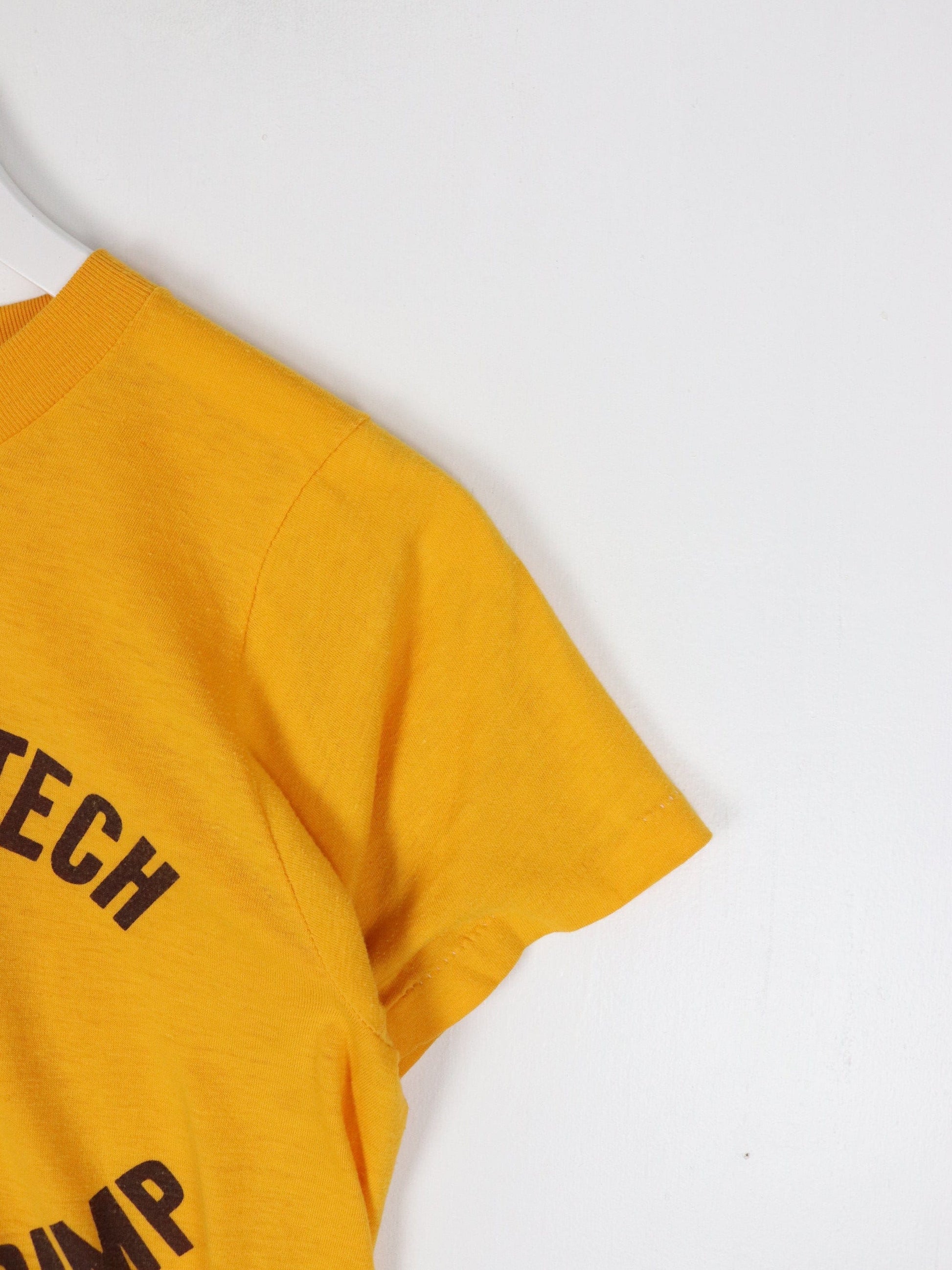 Vintage Tennessee Tech Basketball T Shirt Fits Mens XS Yellow 80s College