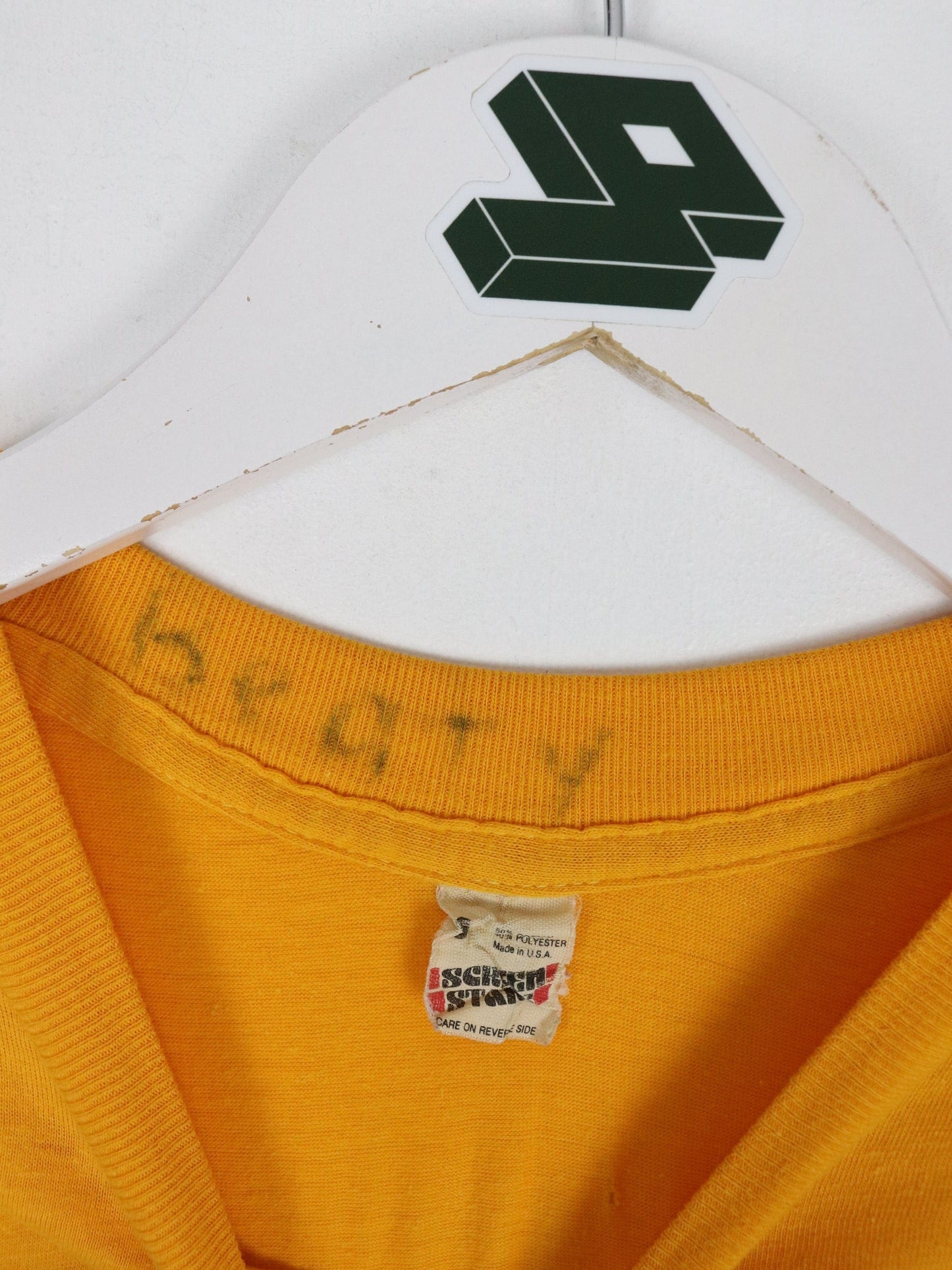 Vintage Tennessee Tech Basketball T Shirt Fits Mens XS Yellow 80s College