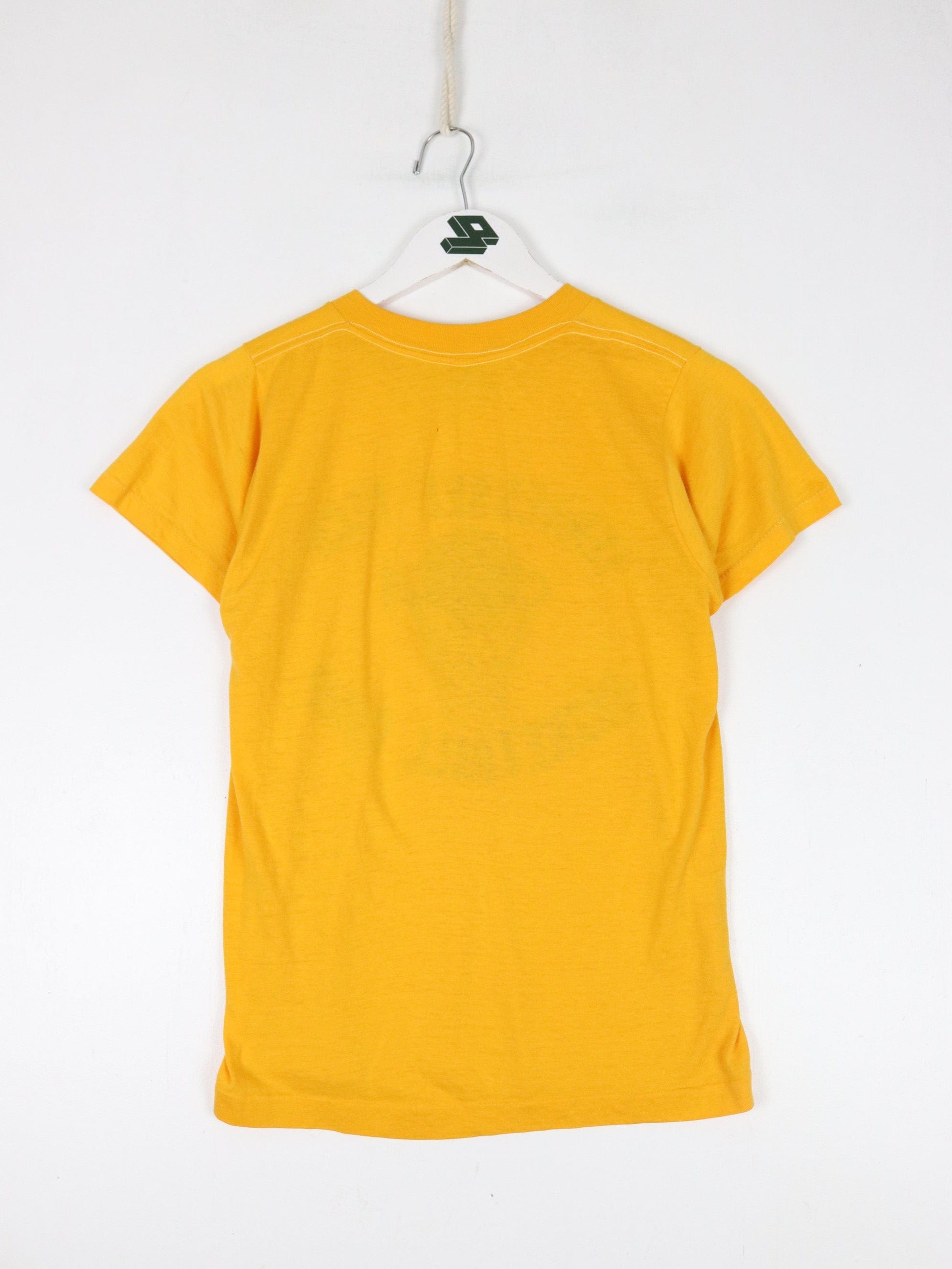 Vintage Tennessee Tech Basketball T Shirt Fits Mens XS Yellow 80s College