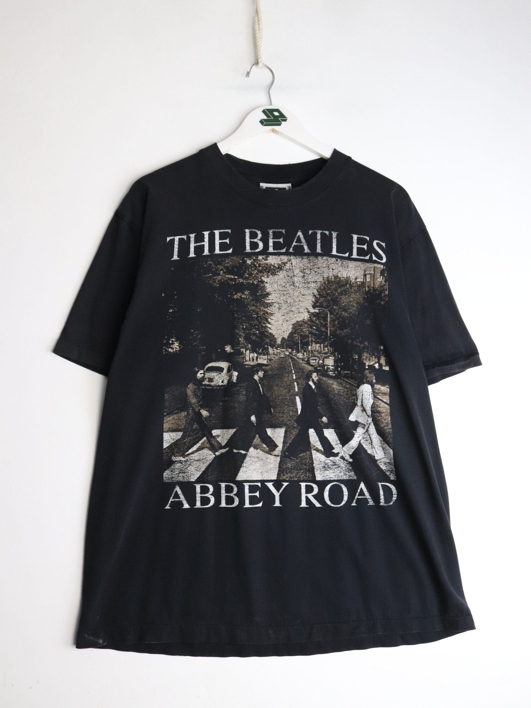 Vintage The Beatles Abbey Road T Shirt Mens XL Black