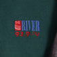 Vintage The River 93.9 Jacket Fits Mens XL Green Leather Wool Varsity