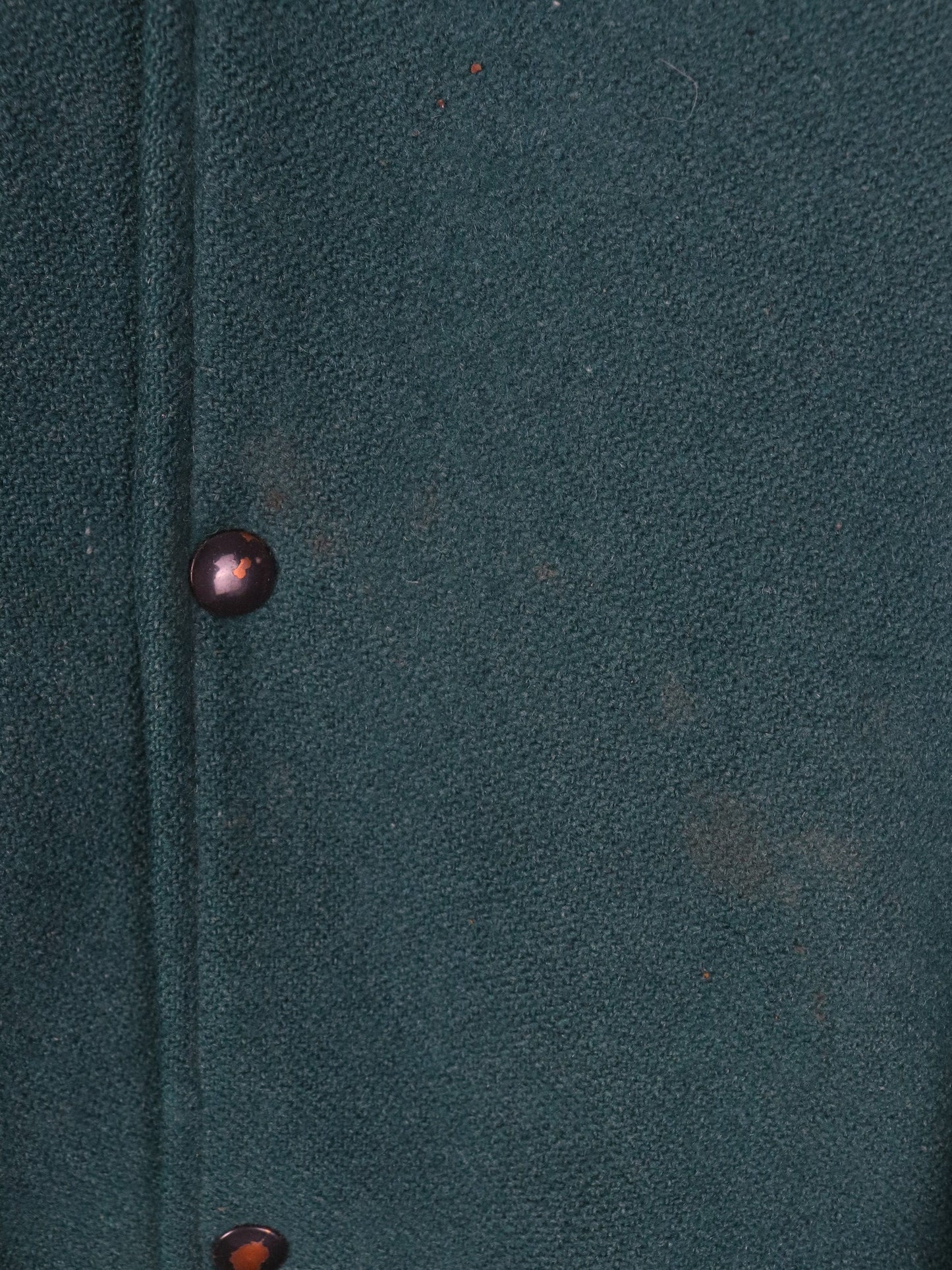 Vintage The River 93.9 Jacket Fits Mens XL Green Leather Wool Varsity