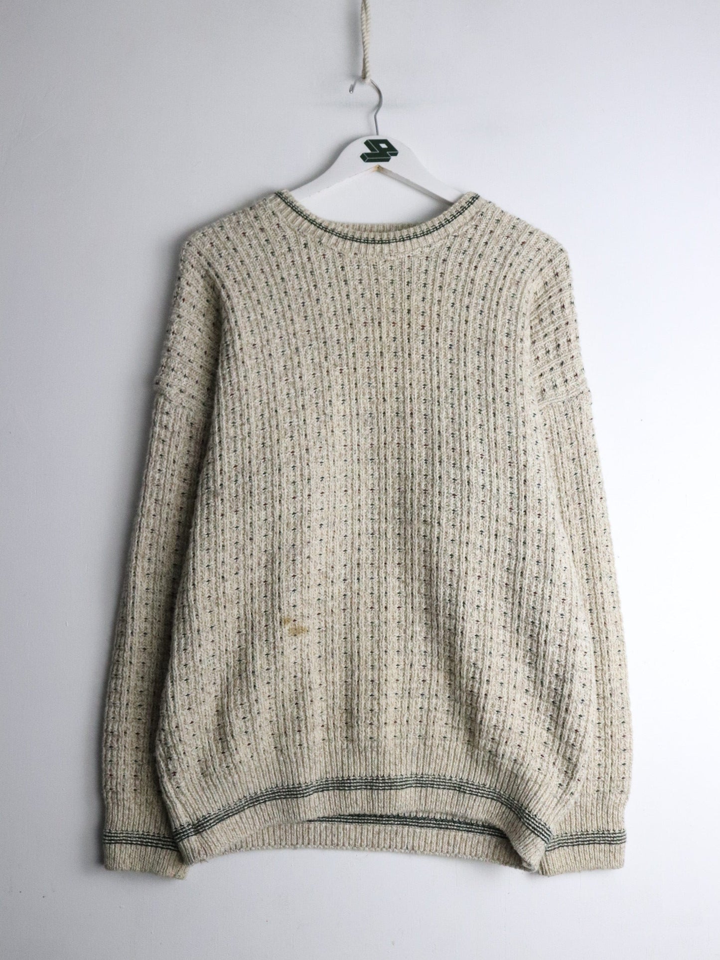 Vintage Timber Bay Sweater Mens Medium Beige Knit from propervintagecanada
