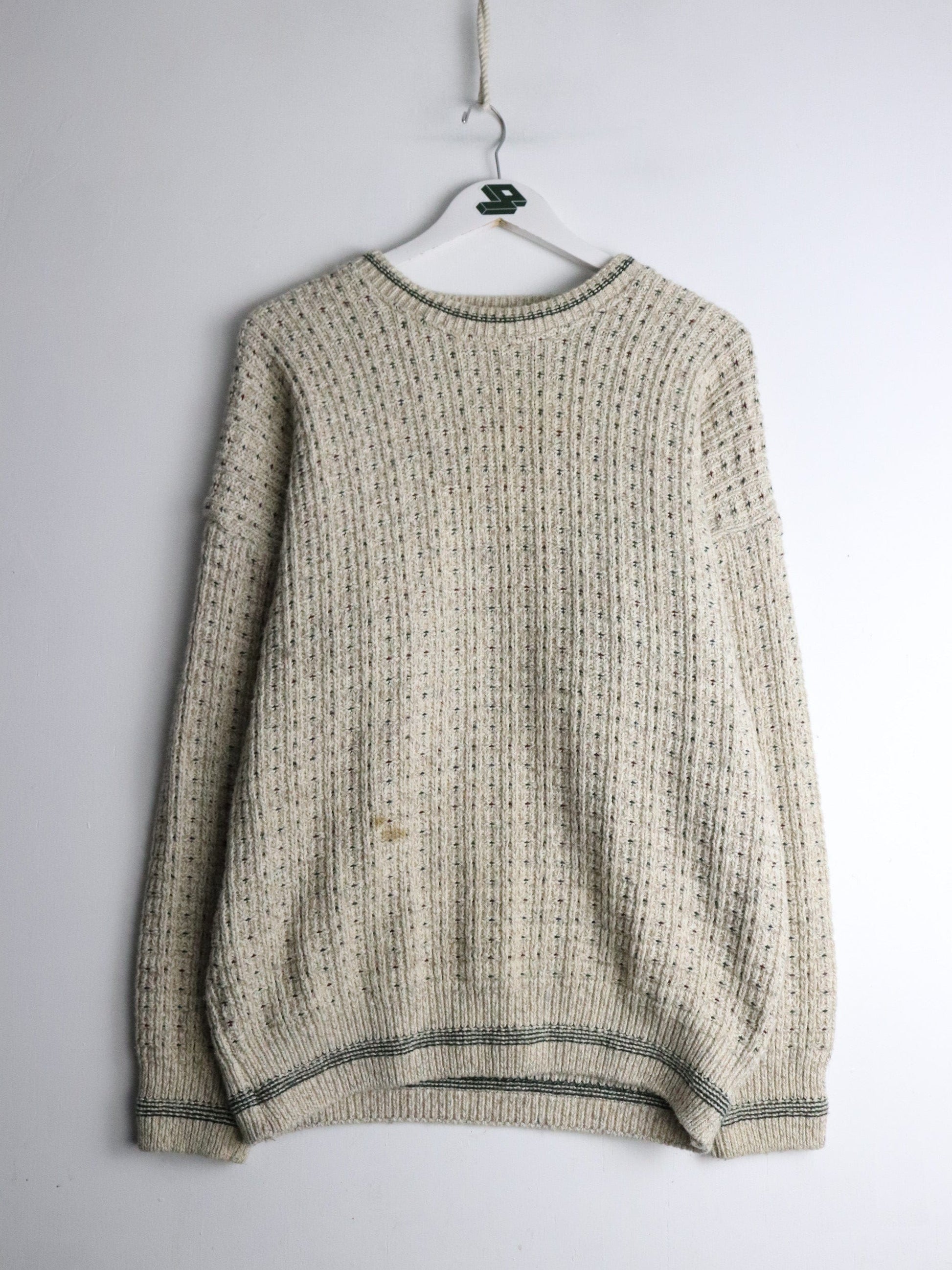 Vintage Timber Bay Sweater Mens Medium Beige Knit from propervintagecanada