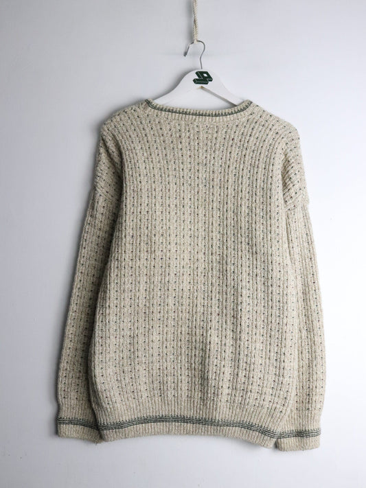 Vintage Timber Bay Sweater Mens Medium Beige Knit