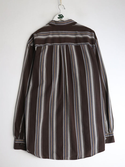 Vintage Timberland Shirt Mens 2XL Tall Brown Button Up